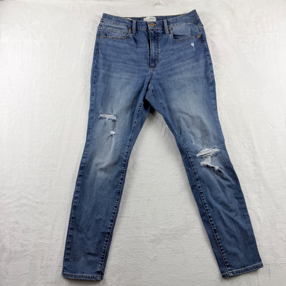 Universal Thread Jeans High Rise Skinny Distressed Blue Size 10/30R